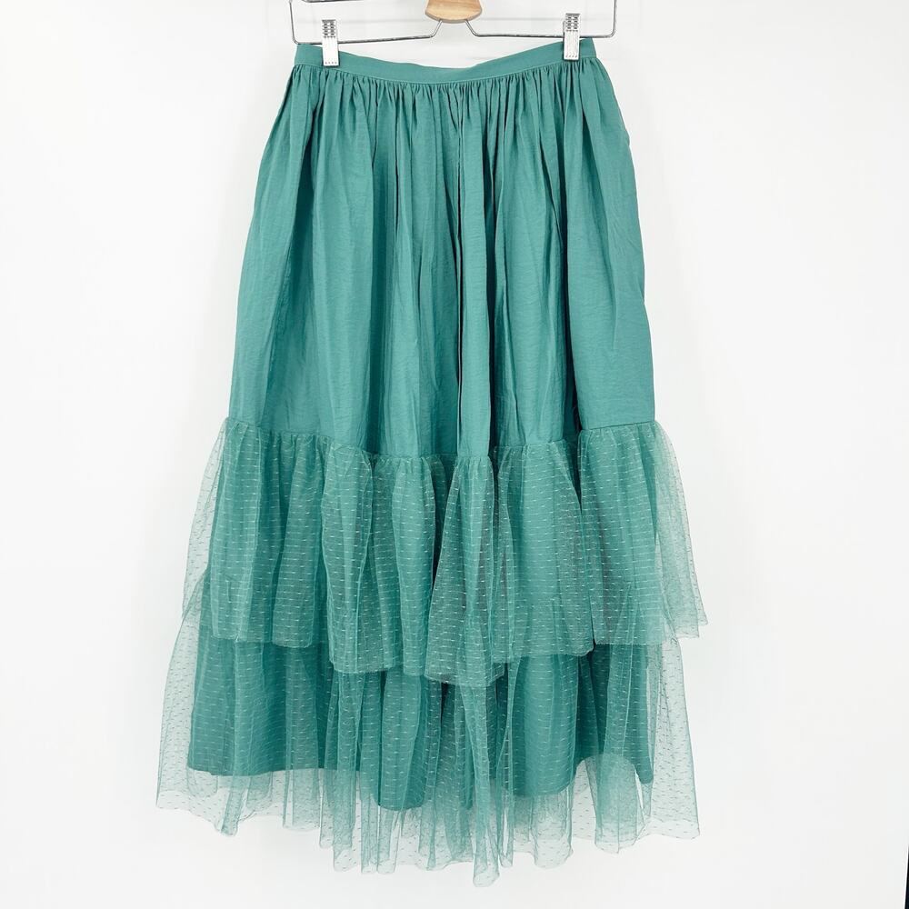 Joyfolie Mia Joy Girls Party Fairycore A-Line Tiered Tulle Maxi Skirt Size 12
